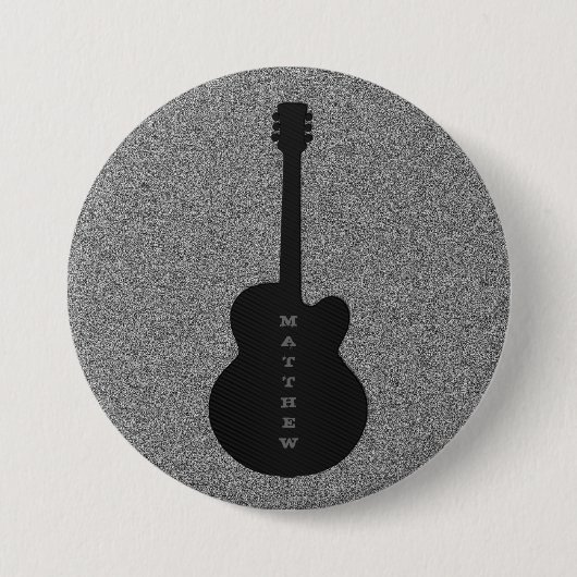 Gitarrenschaltfläche gestrichen, schwarz button (Vorderseite)