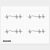 Gitarrenschlagpuls zum Aufkleber für den Musikplat (Blatt)