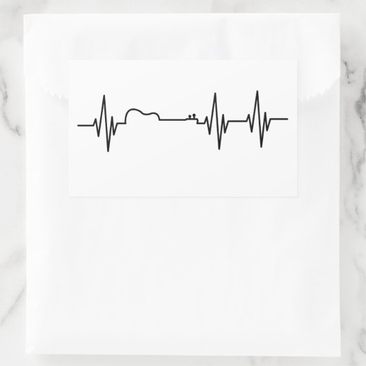 Gitarrenschlagpuls zum Aufkleber für den Musikplat (Tasche)