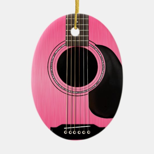Gitarrenschmuck Pink Keramikornament (Vorne)
