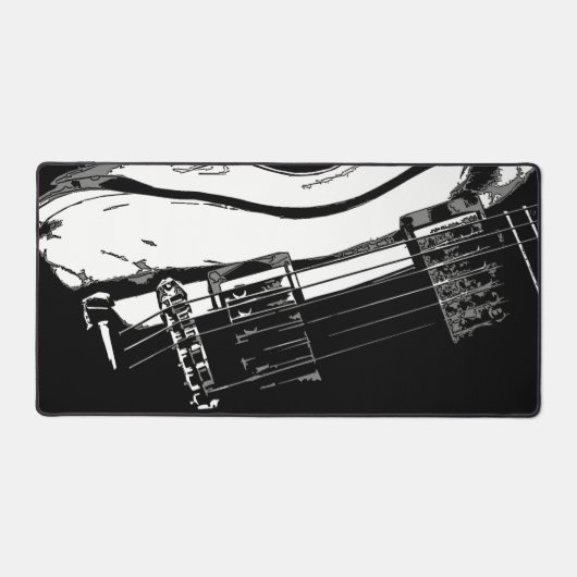 Gitarrenschreibmatte, Arbeitsbank matt Schreibtischunterlage (Vorderseite)