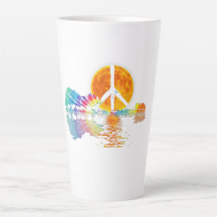 Gitarrensee Schatten Frieden Liebe Gitarre Hippie Milchtasse