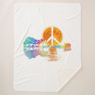 Gitarrensee Schatten Frieden Liebe Gitarre Hippie Sherpadecke