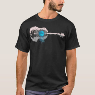 Gitarrensee Schatten Gitarristen Musiker Akustik G T-Shirt