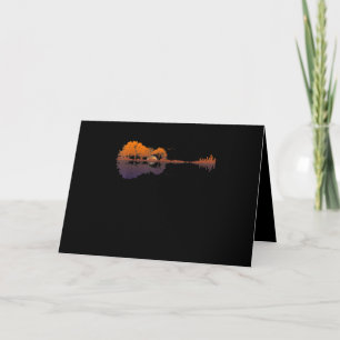 Gitarrensee Schatten Liebe Gitarre Geschenk Musikl Karte