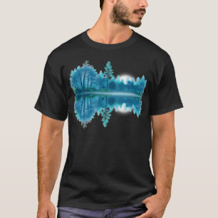 Gitarrensee Schatten Liebe Gitarre Musiker Rock On T-Shirt