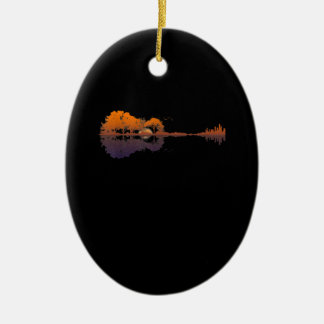 Gitarrensee Shadow Liebe Gitarre - Musikfans Keramik Ornament
