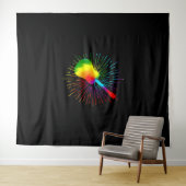 Gitarrensee Shadow Liebe Gitarre - Musikfans Wandteppich (Beispiel (Horizontal))