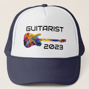 GITARRENSPIELER 2023 BUNTE GITARREN-BAND GESCHENK TRUCKERKAPPE