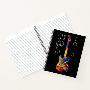 GITARRENSPIELER 2023 BUNTE GITARRENBAND GESCHENK NOTIZBLOCK