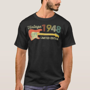 Gitarrenspieler 75. Geburtstagsrock Lover 1948 Lim T-Shirt