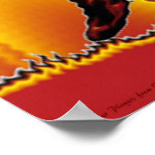 Gitarrenspieler aus der Weltraumreihe "Feuer" Poster (Ecke)