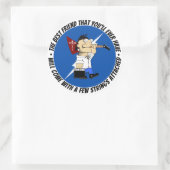 Gitarrenspieler Bester Freund auf der Straße wiede Runder Aufkleber (Tasche)