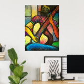 Gitarrenspieler Blues Player Poster (Heimbüro)