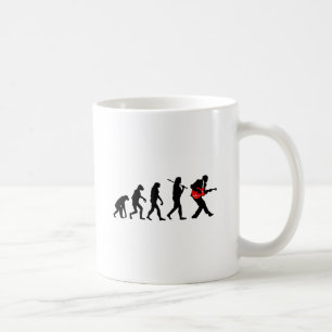 Gitarrenspieler-Evolution Kaffeetasse