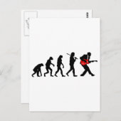 Gitarrenspieler-Evolution Postkarte (Vorne/Hinten)