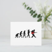 Gitarrenspieler-Evolution Postkarte (Stehend Vorderseite)