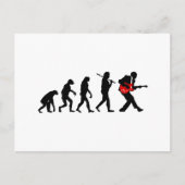 Gitarrenspieler-Evolution Postkarte (Vorderseite)