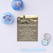 Gitarrenspieler, Gitarrenunterricht Flyer für Werb (Einzeln)