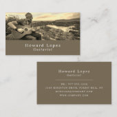 Gitarrenspieler, Gitarrist, Beruflicher Musiker Visitenkarte (Vorne/Hinten)