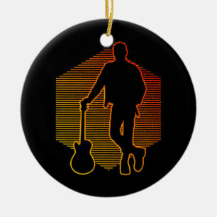 Gitarrenspieler Herren elektrische Gitarre Keramik Ornament