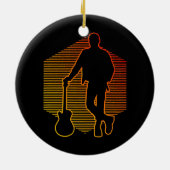 Gitarrenspieler Herren elektrische Gitarre Keramik Ornament (Hinten)