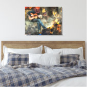 Gitarrenspieler in Cowboy Hat Leinwanddruck (Insitu (Schlafzimmer))