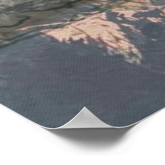 Gitarrenspieler in Cowboy Hat Poster (Ecke)