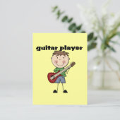 Gitarrenspieler - Männliche Hemden und Geschenke Postkarte (Stehend Vorderseite)