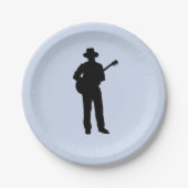 Gitarrenspieler mit Hut Pappteller (Vorderseite)