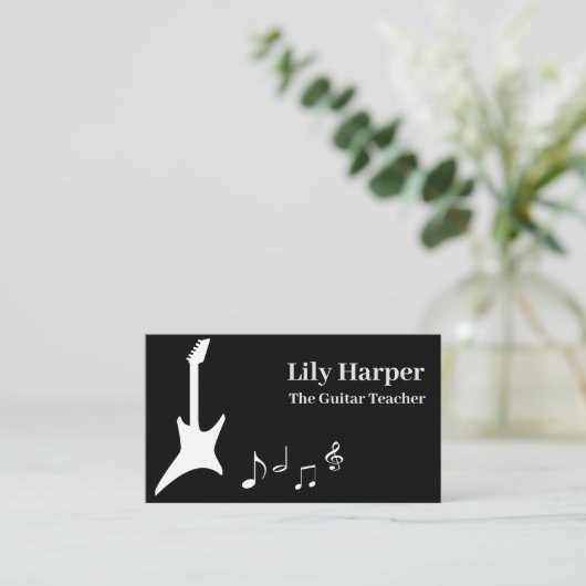 Gitarrenspieler Musik Künstler Lehrer Schule Konze Telefonnummerkarte (Stehend Vorderseite)