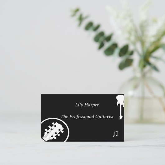 Gitarrenspieler Musik Künstler Lehrer Schule Konze Telefonnummerkarte (Stehend Vorderseite)