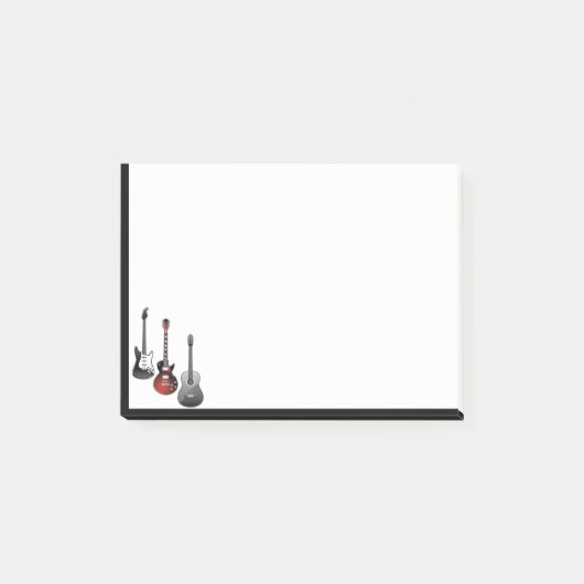 Gitarrenspieler Musikermusik Musik Post-it Notes Klebezettel (Vorderseite)