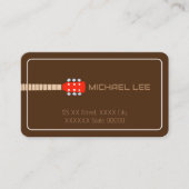 Gitarrenspieler oder Music Store Brown Visitenkarte (Vorderseite)