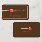 Gitarrenspieler oder Music Store Brown Visitenkarte (Vorne/Hinten)