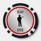 Gitarrenspieler Pokerchips (Rückseite)
