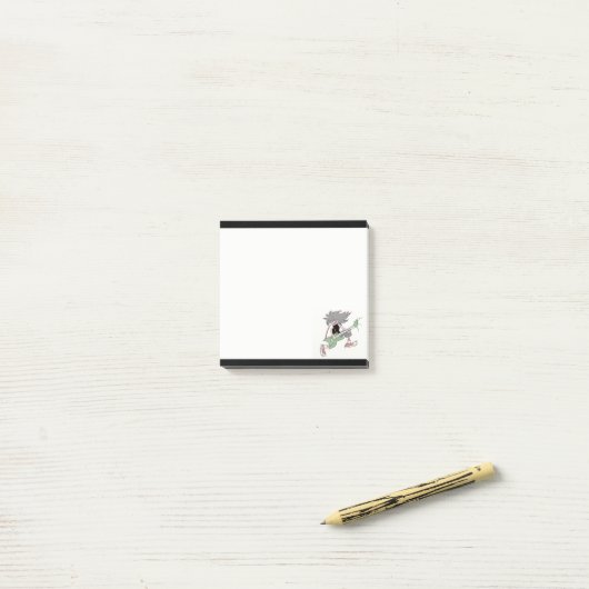 Gitarrenspieler Post-it Klebezettel (Auf Schreibtisch)