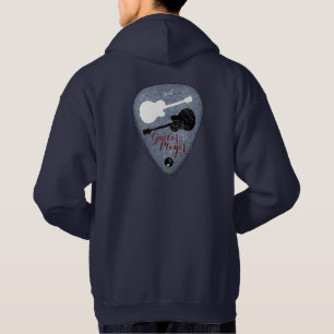 Gitarrenspieler Rockmusik Pick Hoodie
