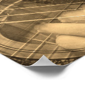 Gitarrenspieler-Sängerkollektion Poster (Ecke)