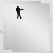 Gitarrenspieler Silver (Vorne/Hinten)