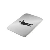 Gitarrenspieler Silver Badematte (Schrägansicht)