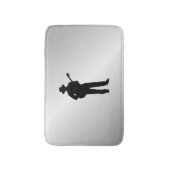 Gitarrenspieler Silver Badematte (Vorderseite Vertikal)
