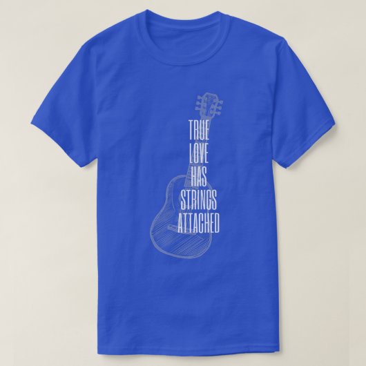 Gitarrenspieler True Love Strings angefügt - Gitar T-Shirt (Design vorne)