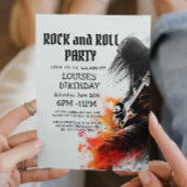 Gitarrenspieler und Rock and Roll Party Einladung