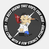 Gitarrenspieler unterwegs wieder Bestes Comic Magnet (Vorne)