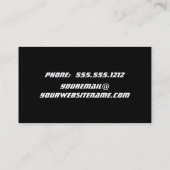 Gitarrenspieler Visitenkarte (Rückseite)