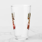 Gitarrenspielerin Musiker Ich rock you Beer Glas (Links)