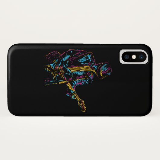 Gitarrenspielermusik Case-Mate iPhone Hülle (Rückseite (Horizontal))