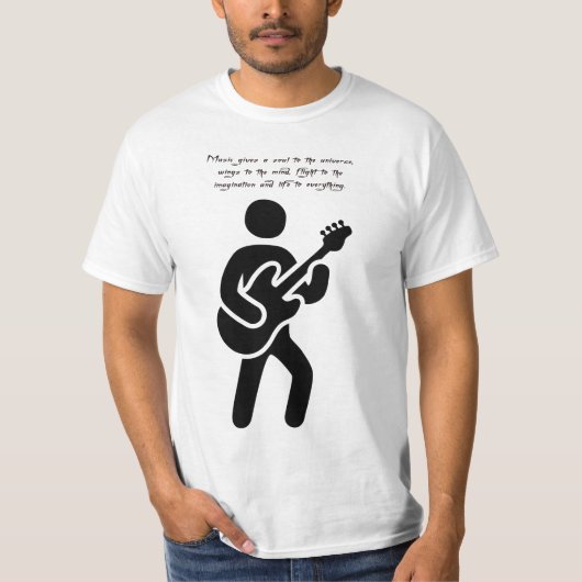 Gitarrenspielermusik zitiert Silhouette Art T-Shirt (Vorderseite)