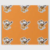 Gitarrenspielhund Geschenkpapier (Flach)